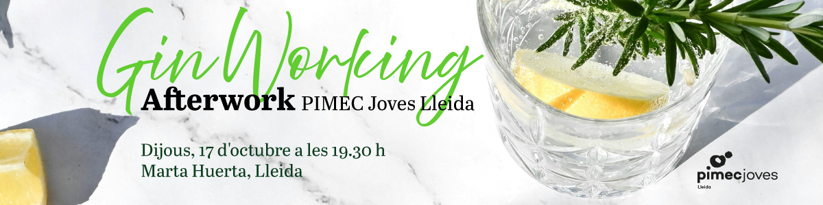 Afterwork PIMEC Joves Lleida: Networking i degustació de gintònic