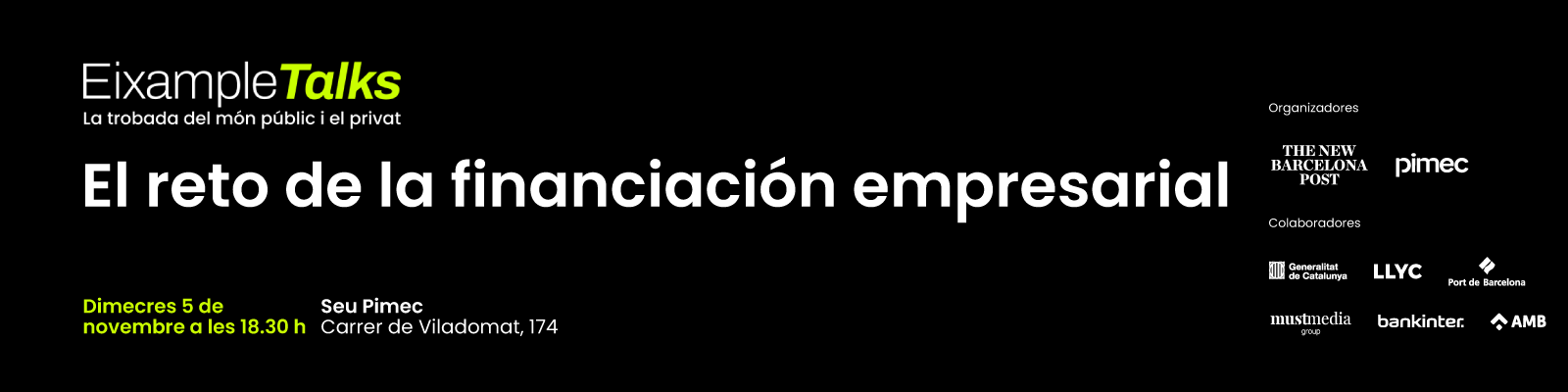 Eixample Talks. El reto de la financiación empresarial