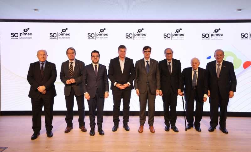 PIMEC tanca el seu 50è aniversari en un acte amb els presidents de la Generalitat de Catalunya