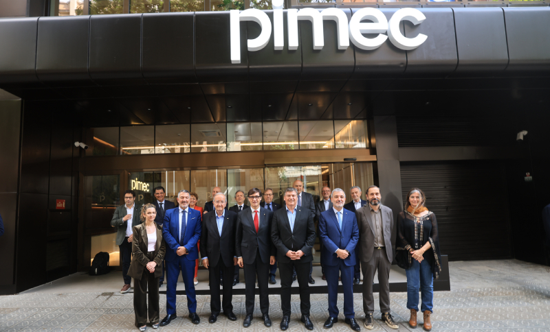 El president de la Generalitat inaugura les instal·lacions renovades de Pimec