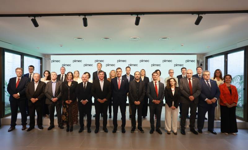 El presidente del Gobierno visita Pimec para reunirse con el tejido empresarial catalán con el objetivo de abordar los grandes retos de las pymes en el actual contexto económico y geopolítico